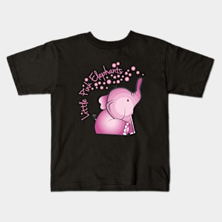 Little Pink Elephants Pink Colors Animals Lovely Daughter Son Kids T-Shirt